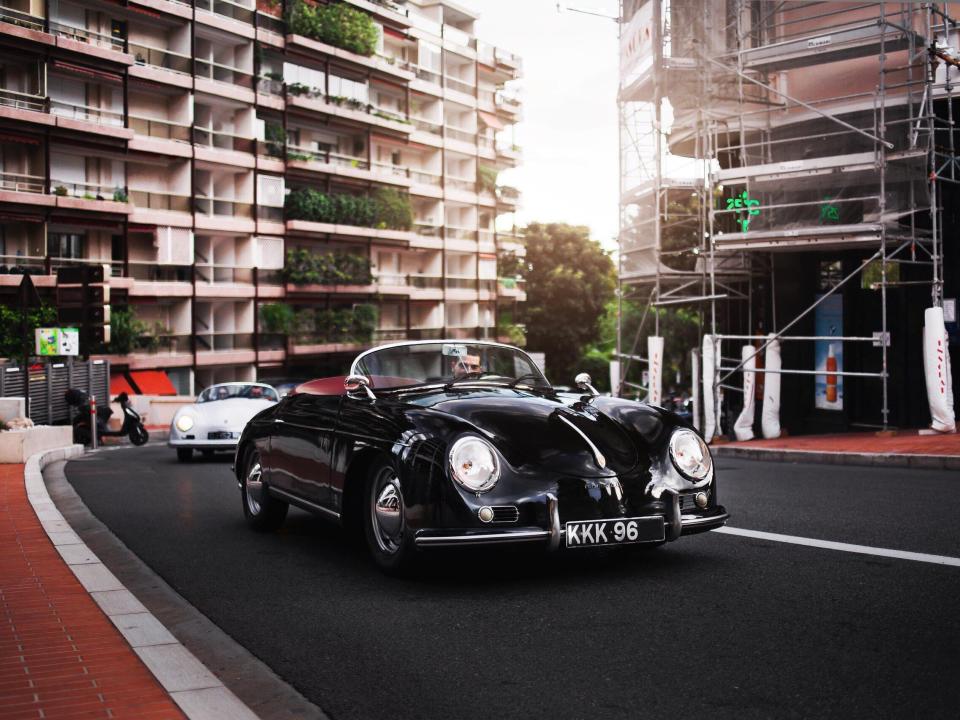 A car on the road in Monaco.