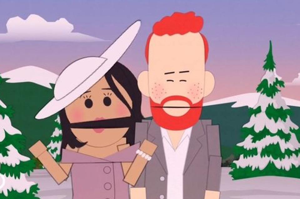 The pair were savagely lampooned in South Park, but claims they plan to sue the show are false (Comedy Central)