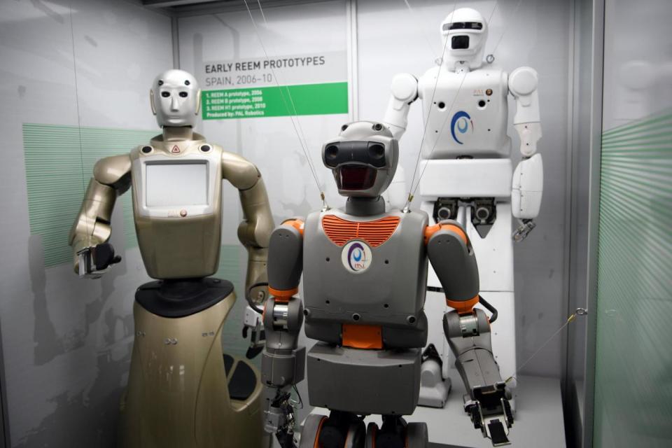 Early prototype Spanish-designed robots at the Science Museum (Carl Court/Getty Images)