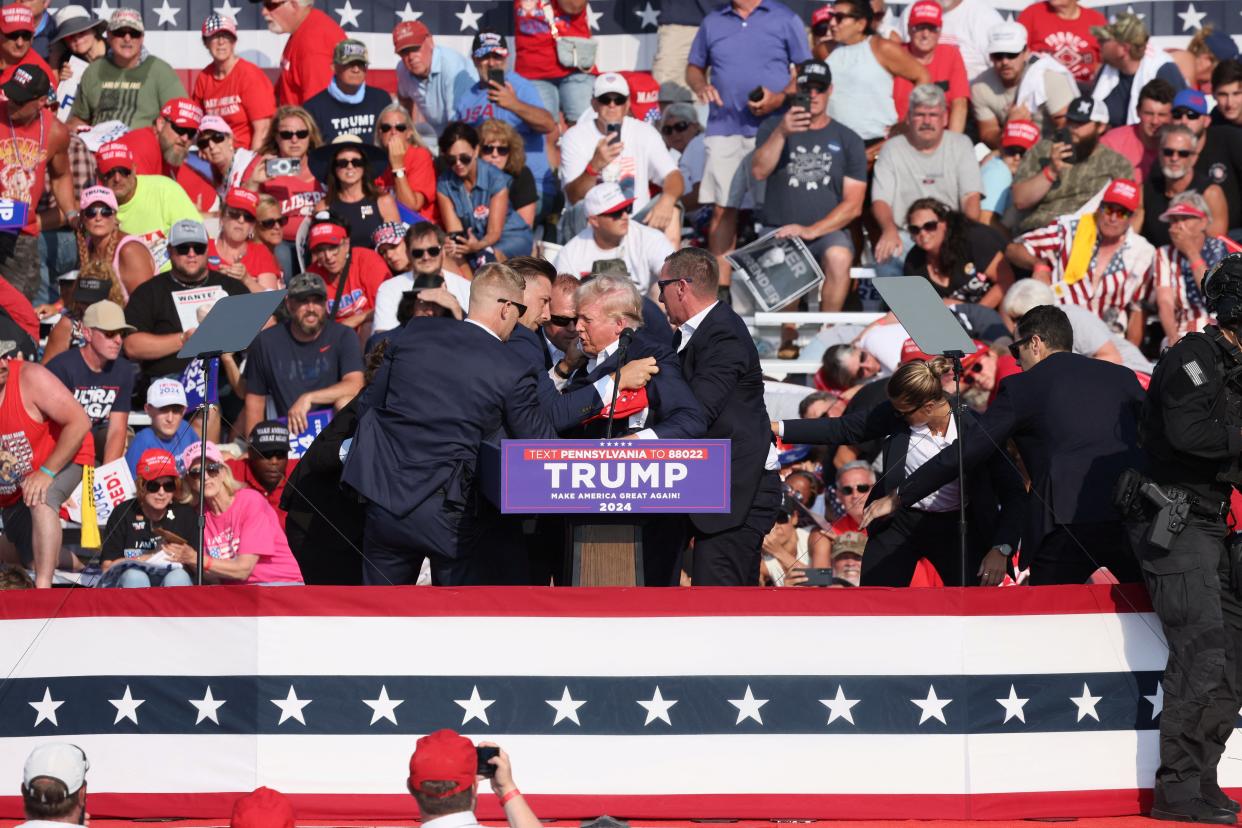 How many times has Donald Trump visited Pennsylvania in gear up to RNC?