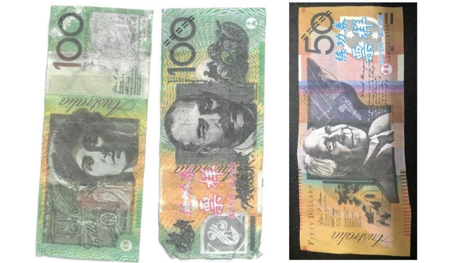 Keep an eye out for these 'notes'. Images: Tasmania Police. 