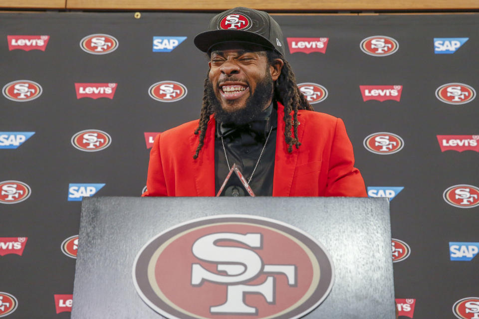 San Francisco 49ers cornerback Richard Sherman negotiated his own deal. (AP)