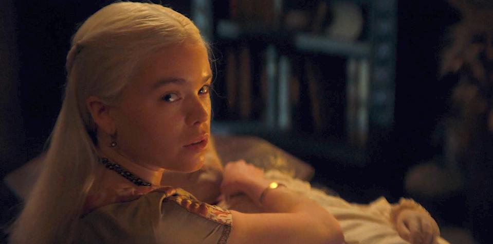 Milly Alcock as Rhaenyra Targaryen in "House of the Dragon" season two.