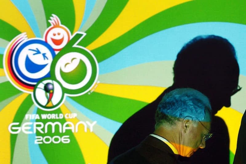 The then president of the organizing committee of the 2006 World Cup in Germany, Franz Beckenbauer, casts a large shadow on the event's logo. Beckenbauer, considered the greatest German football legend, died on Sunday at the age of 78, his family told dpa on Monday. Bernd Weißbrod/dpa
