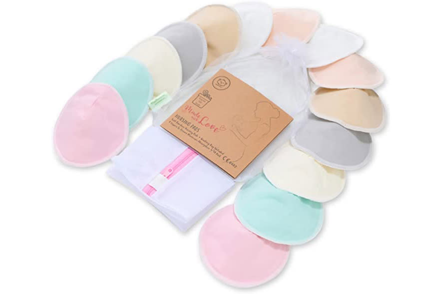 KeaBabies Organic Bamboo Nursing Breast Pads - 14Pack 3.9