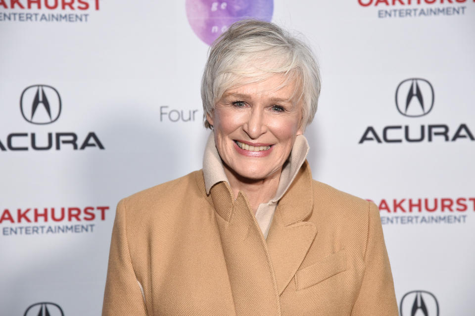 Glenn Close with bangs