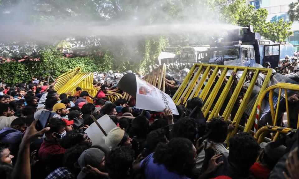 A student protest march in Sri Lanka