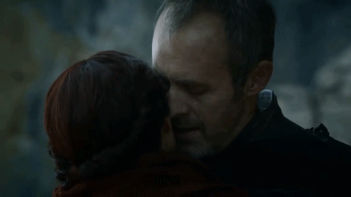 <p>This couple’s story is pretty much the stereotypical “decent guy gets duped by a witch.” Stannis even burned his own daughter at the stake because Mel said so. Guess the sex was that good.<br><br>(Credit: HBO) </p>