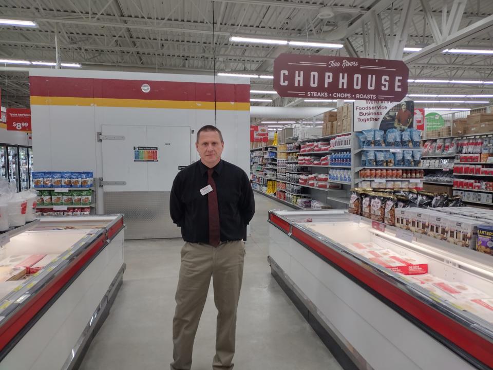 Mark Carson is the store manager of the Gordon Food Service outlet in Gaylord. He said a remodeling of the store's interior will commence on April 1 and should result in a doubling of the staff.