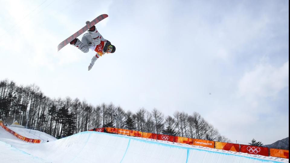 <p>America's Chloe Kim scoed back-to-back 90s in the qualifying for the women's halfpipe. Pic: Getty</p>