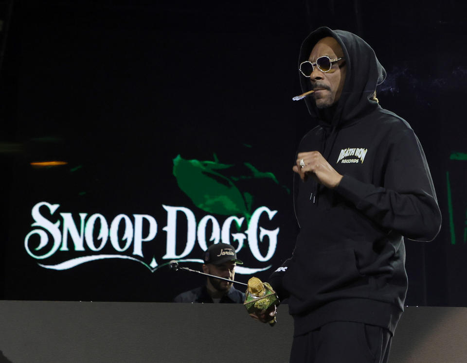 Snoop Dogg performs at Shaq’s Fun House Big Game Weekend at Talking Stick Resort early on February 11, 2023 in Scottsdale, Arizona.