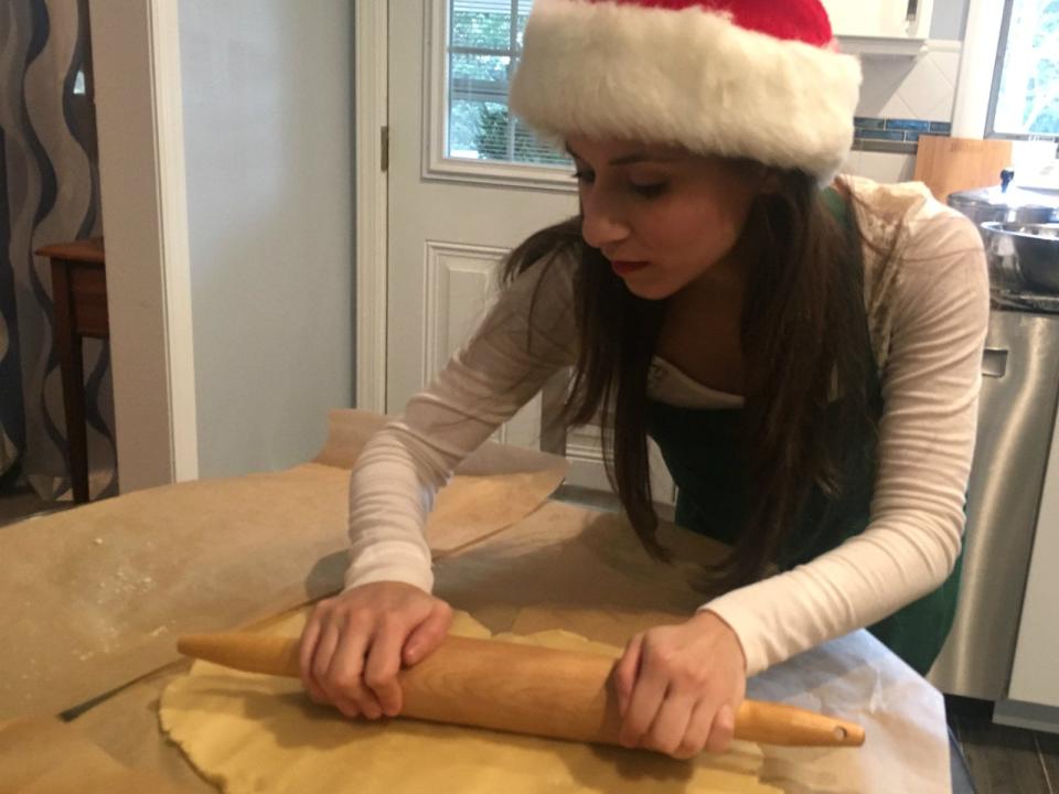 First up was Mariah Carey's cookies. This was the only recipe that required a rolling pin.