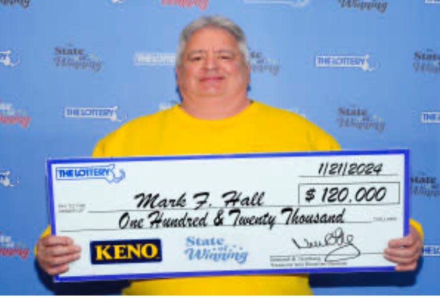 Mark Hall from Rutland won $120,000 after correctly guessing all nine Keno numbers on his ticket.