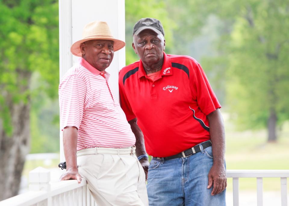 Jariah Beard, left, and Buck Moore, at the Augusta Municipal Golf Course.