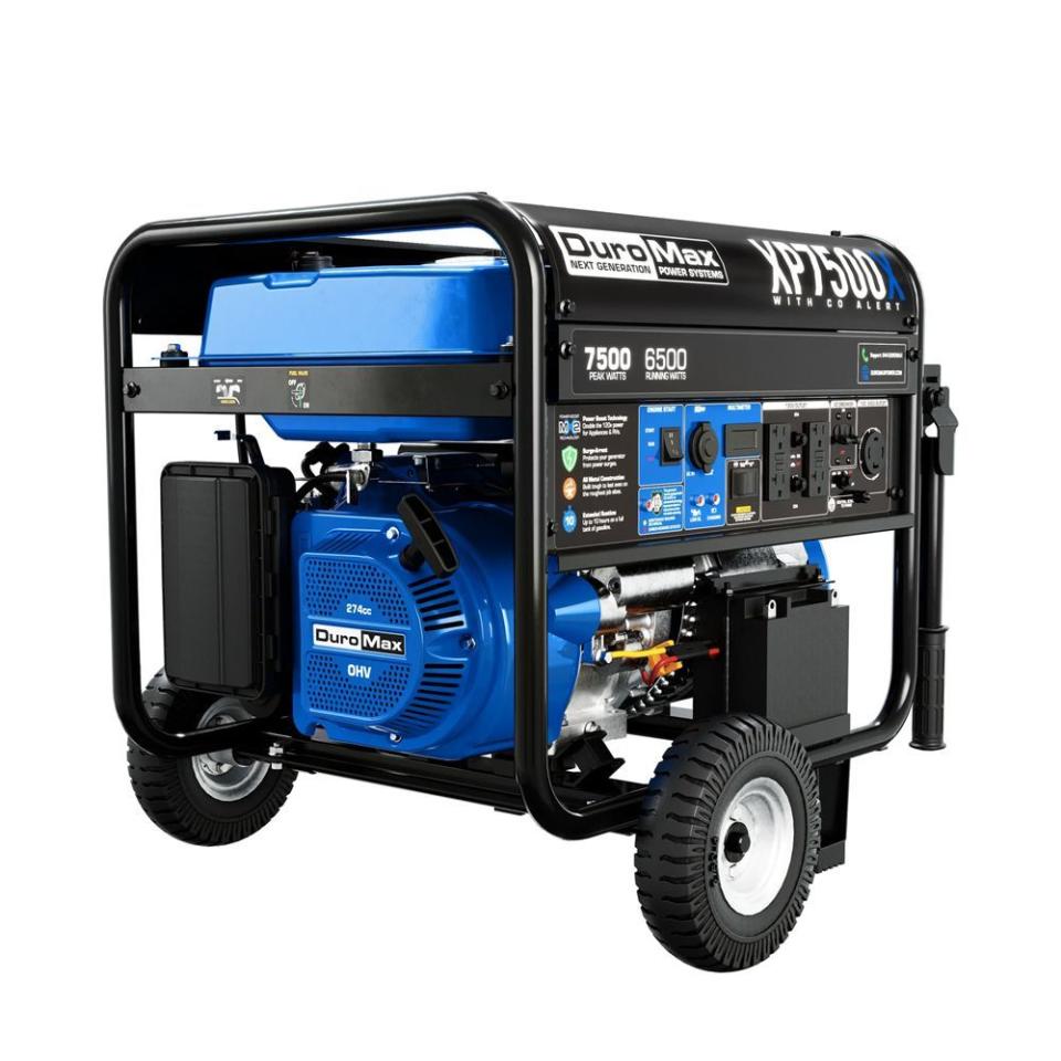 2) Dual-Fuel 274cc Electric Start 7500-Watt Portable Generator