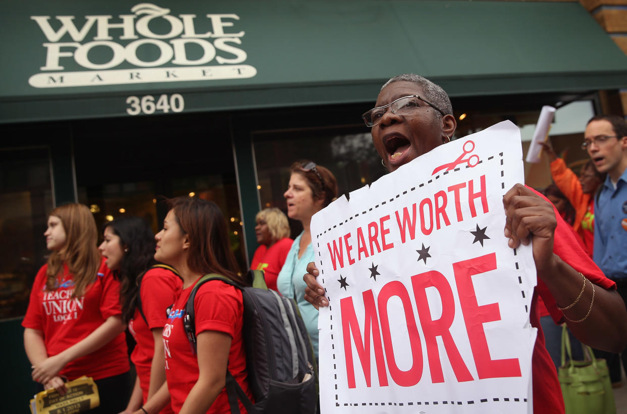 Whole Foods workers want a union. (Credit/Getty Images)