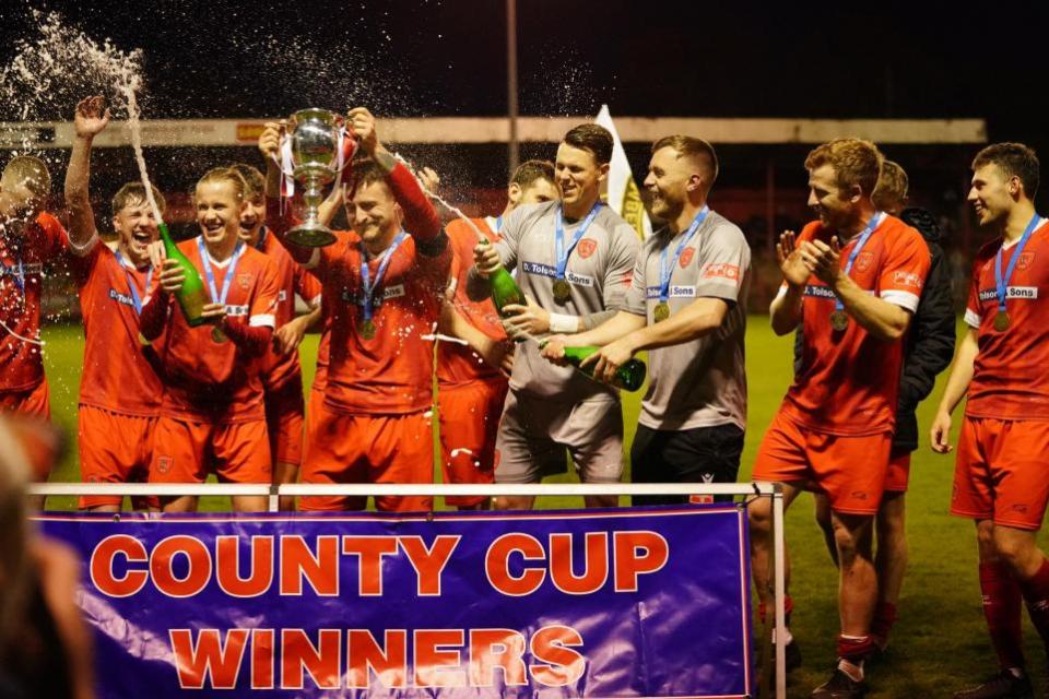 News and Star: Workington won the Fred Conway Cumberland Cup in Grainger's penultimate game in charge on Tuesday