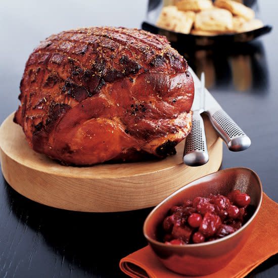 Spiced Smoked Ham with Mango-Cranberry Chutney