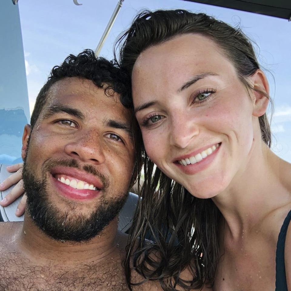 bubba wallace with girlfriend Amanda