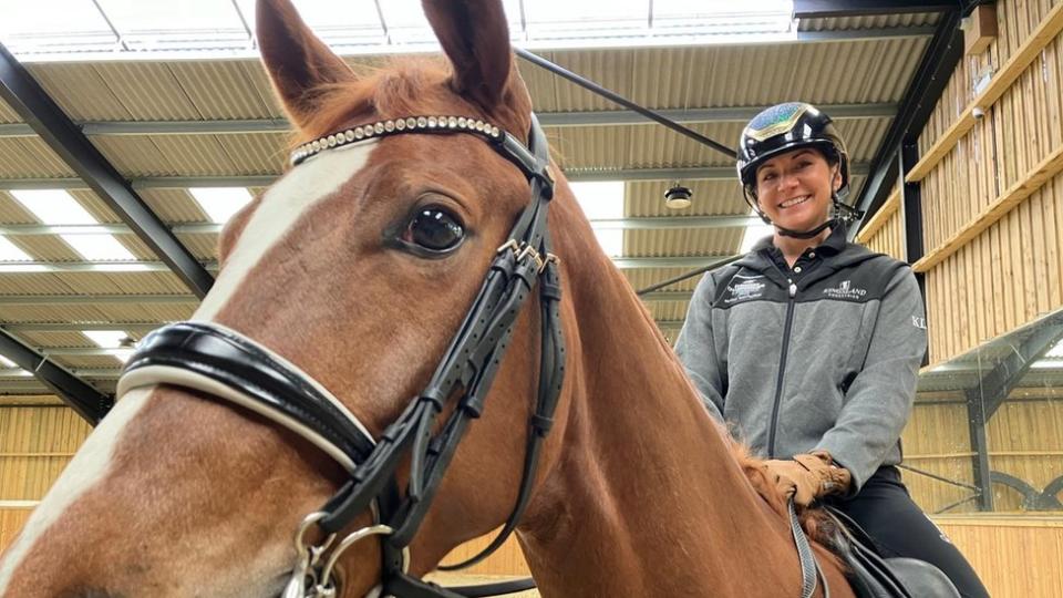 Abi Lyle on a horse