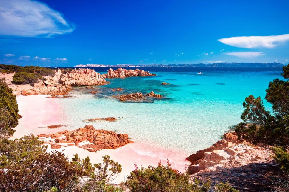 <p>Pink sand beaches are just. so. cute. And photogenic, of course. Just off the northern coast of Sardinia, Budelli is an Italian island is beach bliss epitomized.</p>