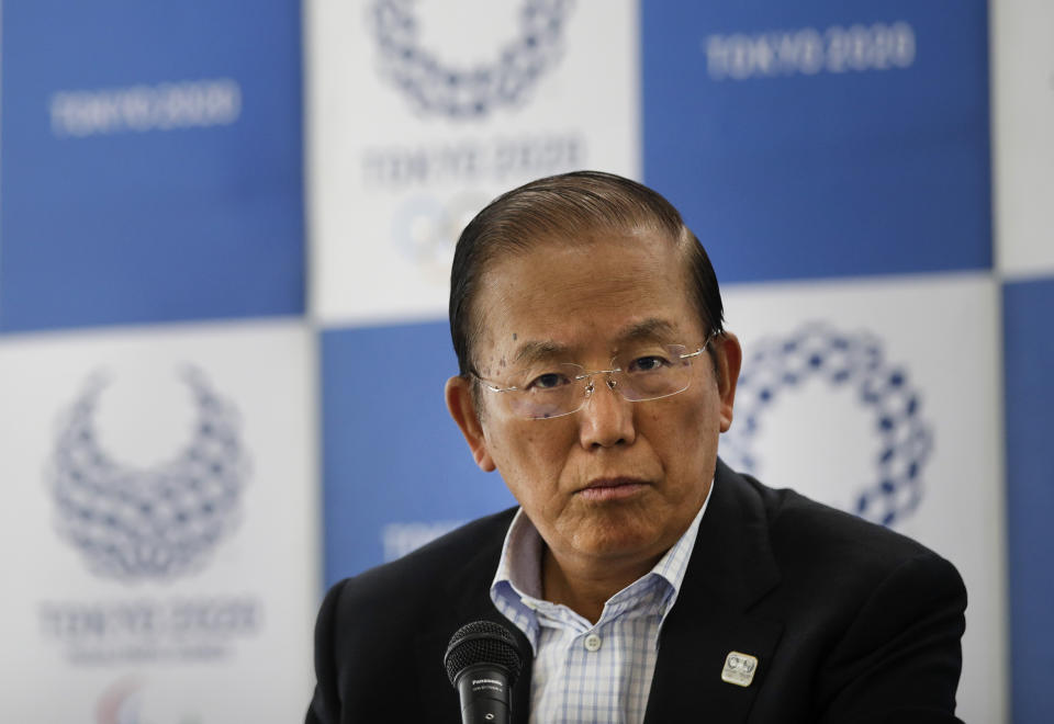 En esta foto del 11 de junio de 2019, Toshiro Muto, director ejecutivo del comité ejecutivo de los Juegos Olímpicos de Tokio 2020, durante una rueda de prensa en Tokio. (AP Foto/Jae C. Hong, archivo)