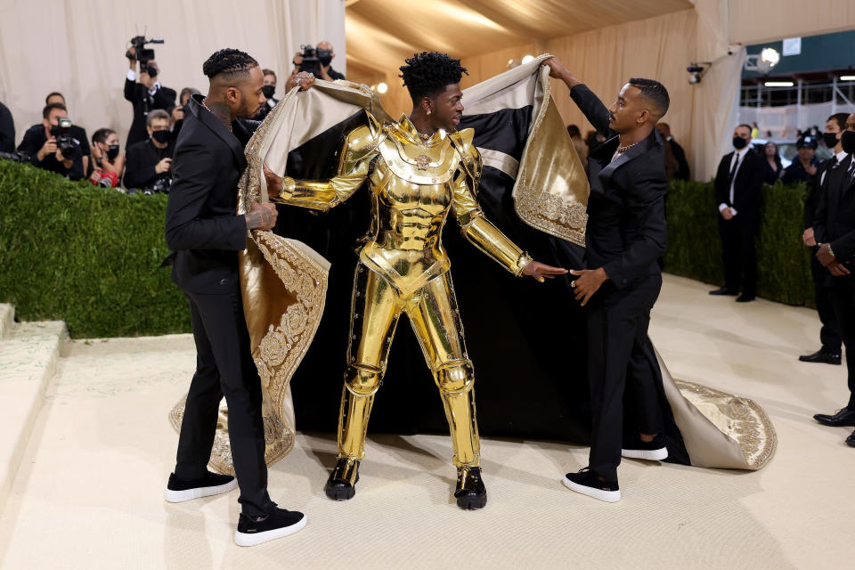 Lil Nas X attends The 2021 Met Gala Celebrating In America: A Lexicon Of Fashion at Metropolitan Museum of Art on September 13, 2021 in New York City. / Credit: Photo by John Shearer/WireImage