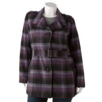 Kohl's plaid coat, $36.99.