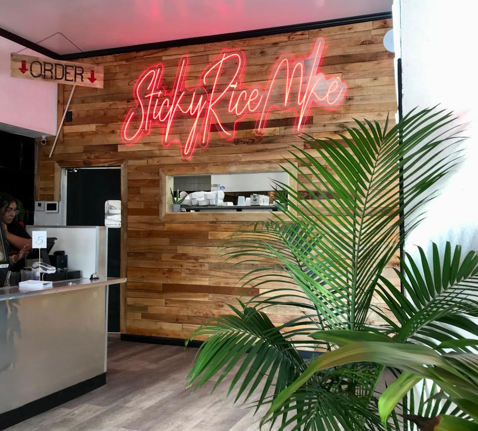 The owners of Sticky Rice remodeled the space to include raw wood, neon and white subway tile. The site most recently was home to the Truck Stop, which moved down the street to the Garage at 1709 N. Arlington Place. Before that, it was Hybrid Lounge.