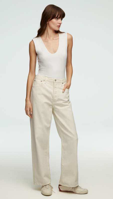 Agolde x Argent Low Slung Baggy, $248, <a href="https://rstyle.me/+pPxSvd6aEDYPjDicuuVpKA" rel="nofollow noopener" target="_blank" data-ylk="slk:available here;elm:context_link;itc:0;sec:content-canvas" class="link ">available here</a> (sizes 23-34)