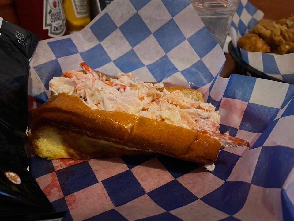 The lobster roll at Bob O'Malleys Whaleback Restaurant.