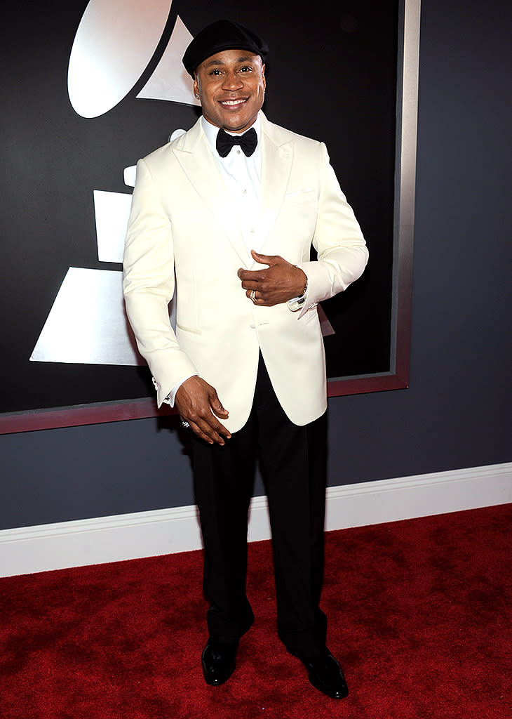 <b>LL Cool J</b><br> <b>Grade: B</b><br> Rapper-turned-actor LL Cool J arrived to host the soiree in well-fitted black pants, a sleek white jacket, and his usual Kangol cap. Ladies, do you love it?