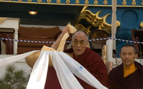 The Dalai Lama with Sakyong Mipham Rinpoche in 2006 - Credit: Zuma