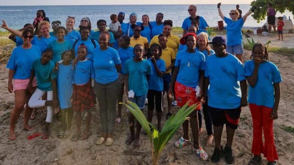 Coastal stewards pose for a photo