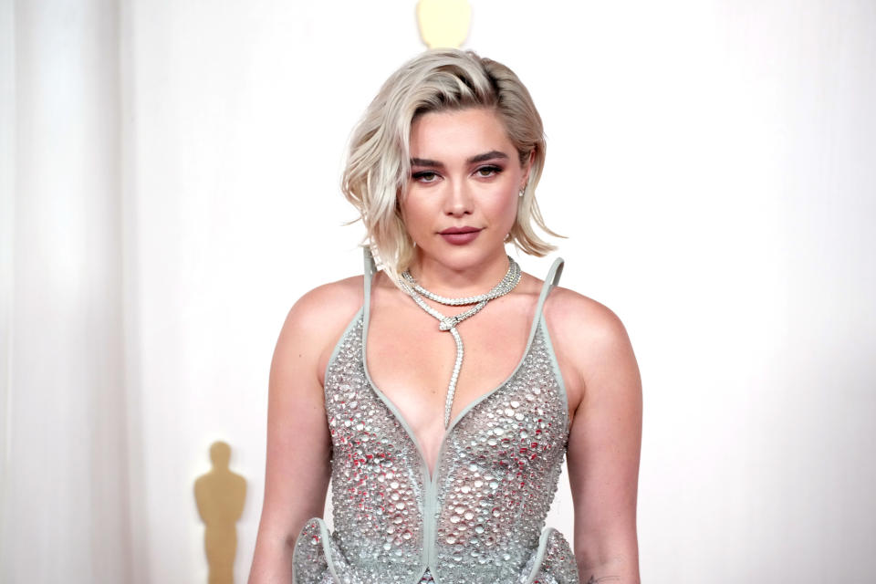 Florence Pugh on the Oscars red carpet