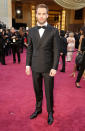 Chris Pine arrives at the Oscars in Hollywood, California, on February 24, 2013.