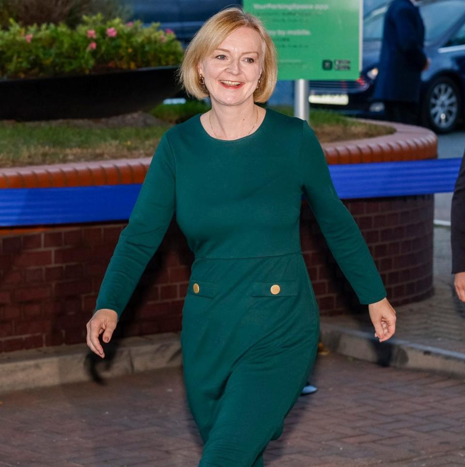 Liz Truss arriving in Birmingham on Saturday for the Conservative Party conference - Geoff Pugh for The Telegraph