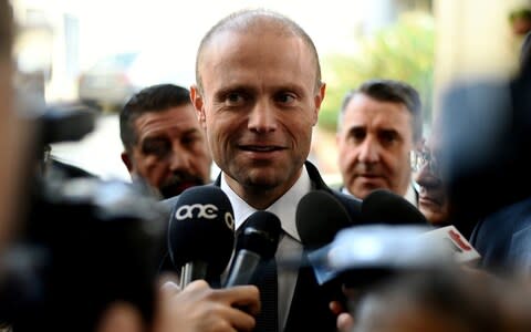Mr Muscat has refused to stand down  - Credit: REUTERS/Guglielmo Mangiapane/File Photo