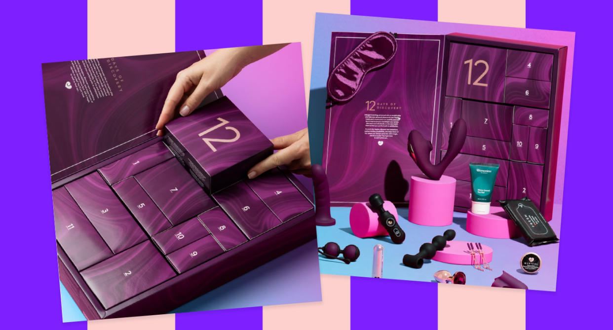 Lovehoney has launched two advent calendars this year, filed with sensory toys, massage oils and bondage items. (Lovehoney / Yahoo Life UK)