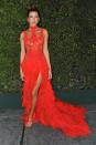 <p>This neon dress is by Jonathan Simkhai. Hailey wore this to The Art of Elysium Gala in January.</p>