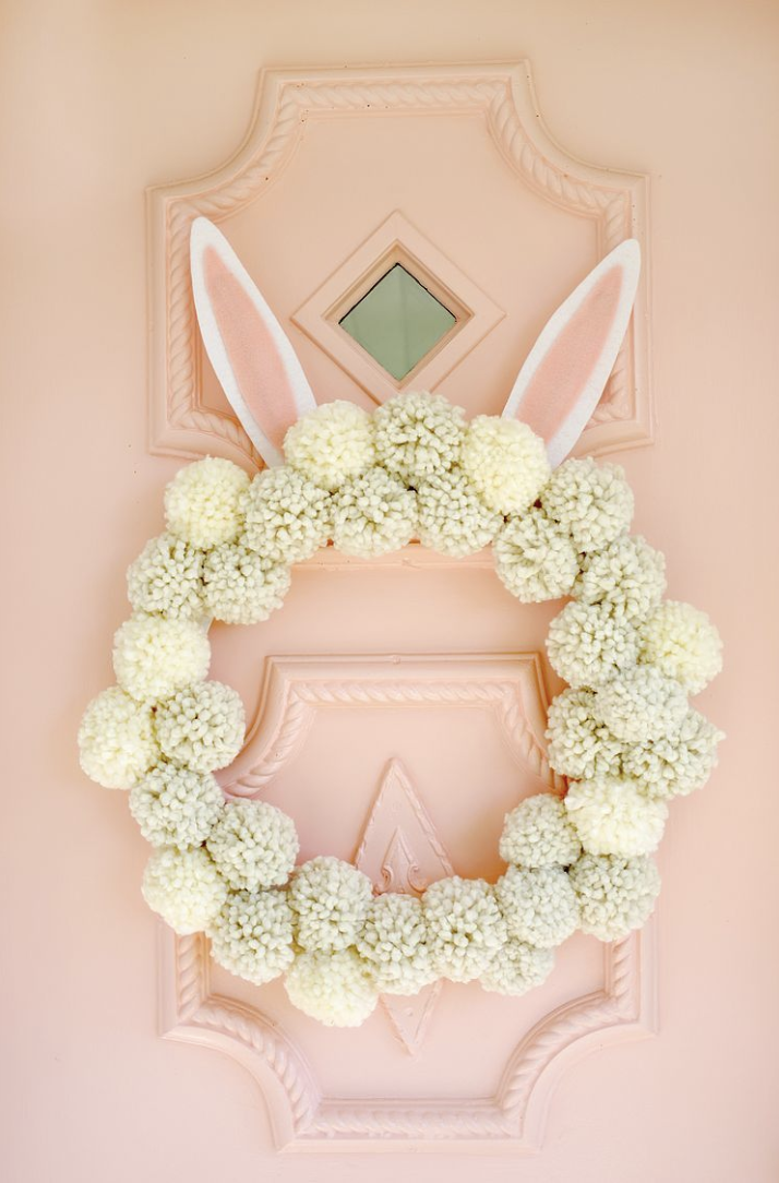 Bunny Pom Pom Wreath