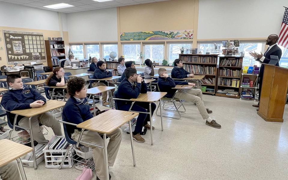 St. James School sixth-, seventh- and eighth-graders are taking a financial literacy elective.