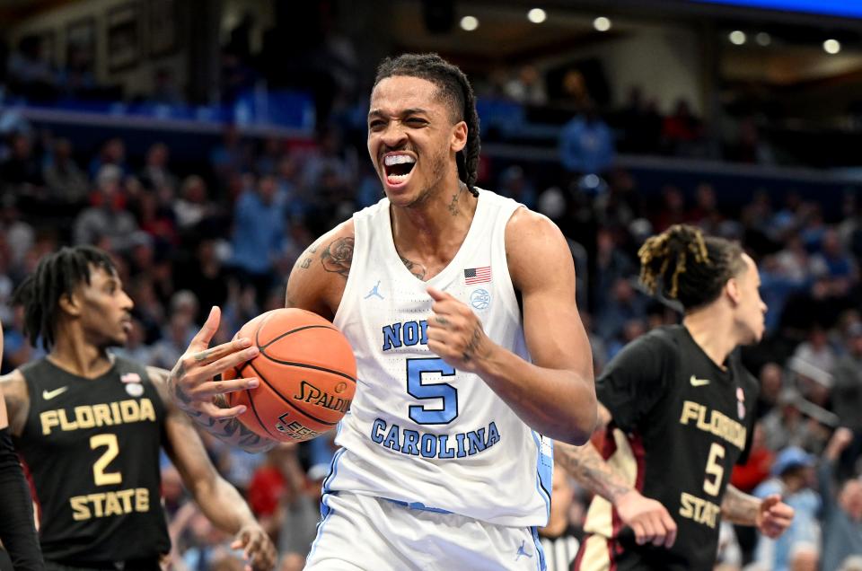 North Carolina big man Armando Bacot has grabbed 15 or more rebounds in each of his last six NCAA tournament games.