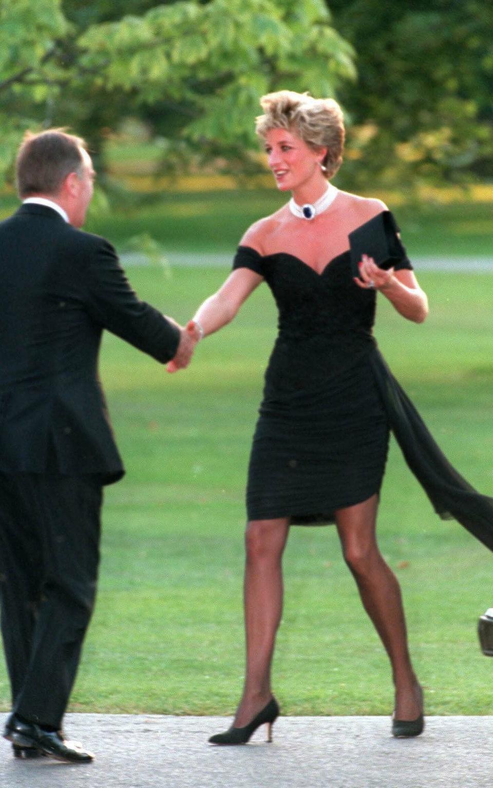 Diana's famous Little Black Dress was created by Greek designer Christina Stambolian