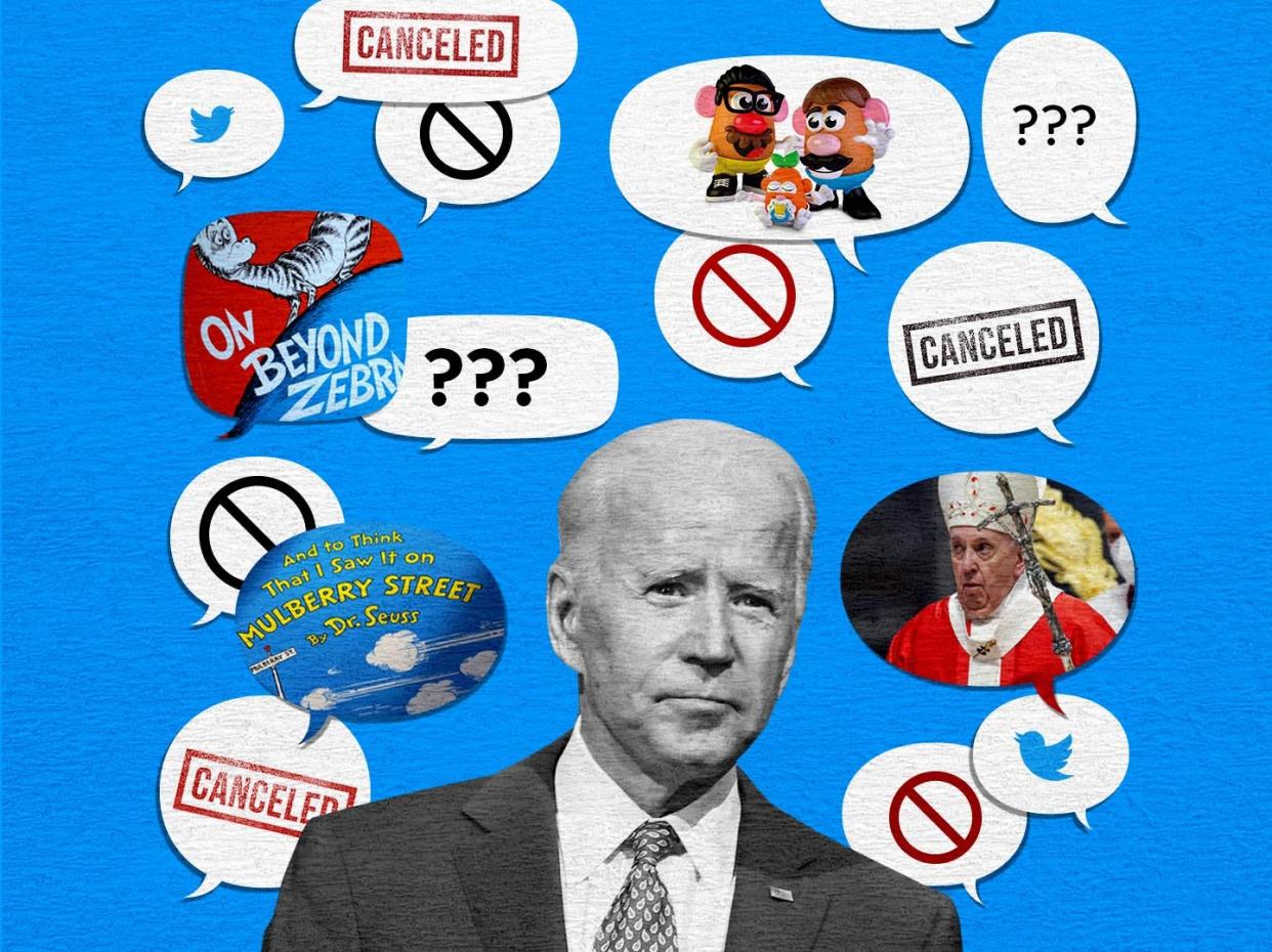 From Dr. Seuss to Mr. Potato Head, Biden avoids culture wars