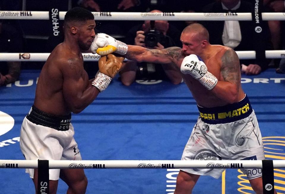 British heavyweight Anthony Joshua (left) was outclassed by Oleksandr Usyk  (PA Wire)