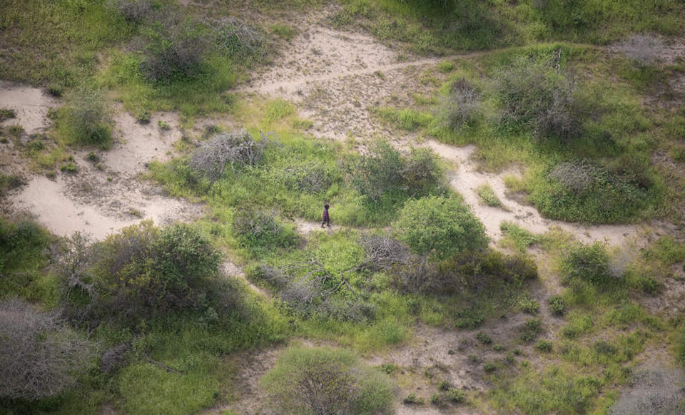 Carr-Hartley spotted the 4-year-old boy from his plane's left window. (Courtesy Sheldrick Wildlife Trust)