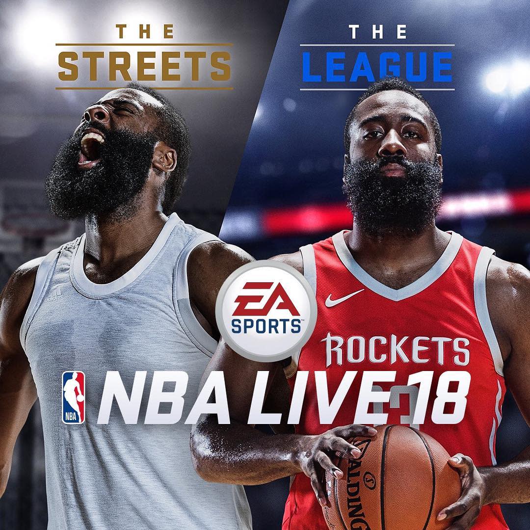 Hey, heres James Harden on the cover of NBA Live 18