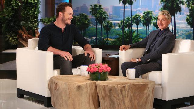 Chris Pratt has gotten quite the salary bump since starring in the horror/comedy <em>Cursed Part 3.</em> During an appearance on <em>The Ellen DeGeneres Show</em> (airing Thursday), the <em>Jurassic World </em>star chatted with DeGeneres about the year he spent living in his van in Maui, Hawaii when he was 19, and the film that got him on his feet. <strong> VIDEO: Chris Pratt Interrupts Interview to French Braid Intern's Hair </strong> Pratt showed a picture of himself standing next to his Scooby-adorned van, holding the script that he claims "got me out of Maui." "That script is for <em>Cursed Part 3</em>. The movie that I got paid $700 to do," he recalled. "I was like, 'Score! I live in a van. ...Woo hoo!'" <strong> VIDEO: New <em>Jurassic World</em> Trailer Showcases Badass Chris Pratt and SO. MANY. DINOSAURS. </strong> The 35-year-old actor must have been pretty good with his money, because he told DeGeneres, "That $700 lasted me one year." Ellen Pratt just returned to Maui to shoot the blockbuster sequel <em>Jurassic World</em>, and admitted that the experience wasn't lost on him. "It's so surreal. One of those weird full circle things that happens in life," he said. "I mean, I was having the time of my life at 19 years old -- just like living in a car with my friend." <strong> NEWS: Chris Pratt Skips MTV Movie Awards to Compete in Ironman Triathlon </strong> Shocked that the action star had a roommate in the van, DeGeneres joked that it probably wasn't easy to bring a girl home. "You'd be surprised," Pratt bragged. "You'd be surprised." <em>Remember when Pratt <u>interrupted</u> an ET interview to French braid an intern's hair? Check it out: </em>