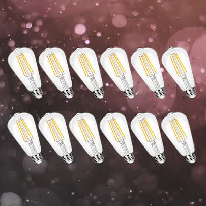 12-pack vintage 7W ST58 LED Edison lightbulbs